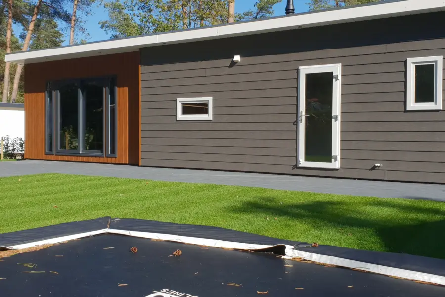 Bos Bungalow 19 Tuin en trampo